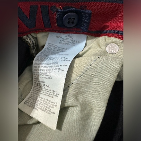 Levi’s~ Boys Youth 514 Straight Stretch Regular Fit Jeans 27x 29 New with‎ Tags - Picture 7 of 8